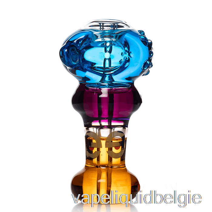 Vape België Cheech Glas Drievoudig Invriesbare Lepel Handpijp Blauw/paars/oranje